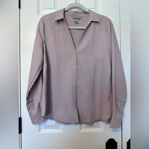 H&M Tops - H&M Button Down Blouse Light Pink Size Medium